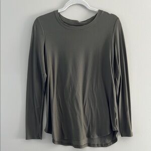 Olive Green Long Sleeve Top